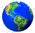 small earth moving through space